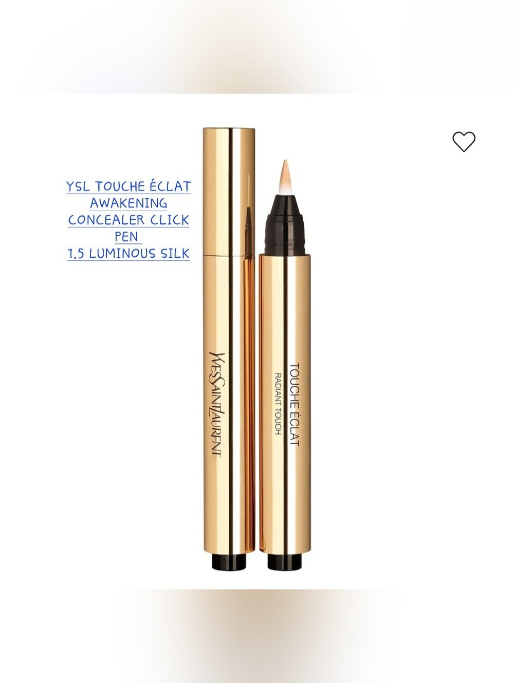 YSL TOUCHE ÉCLAT CONCEALER CLICK PEN 1.5 LUMINOUS SILK. BNIB